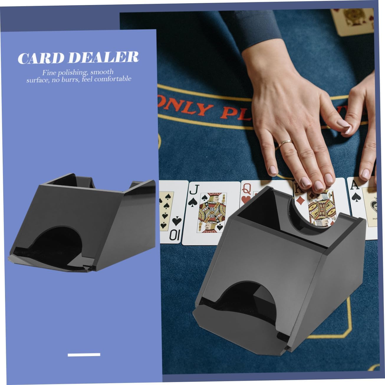 Dealing Brand Boots Portable Dealer Portable Card Dealer Waterproof Shoe Black Trays Shoe Deck Deck