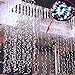 IMAGE Curtain Lights 9.8x6.6 Feet 224 LED String Lights Fairy String Lights for Wedding Party Home Garden Indoor Outdoor Wall Backdrops Decorations Waterproof UL Safety Standard White