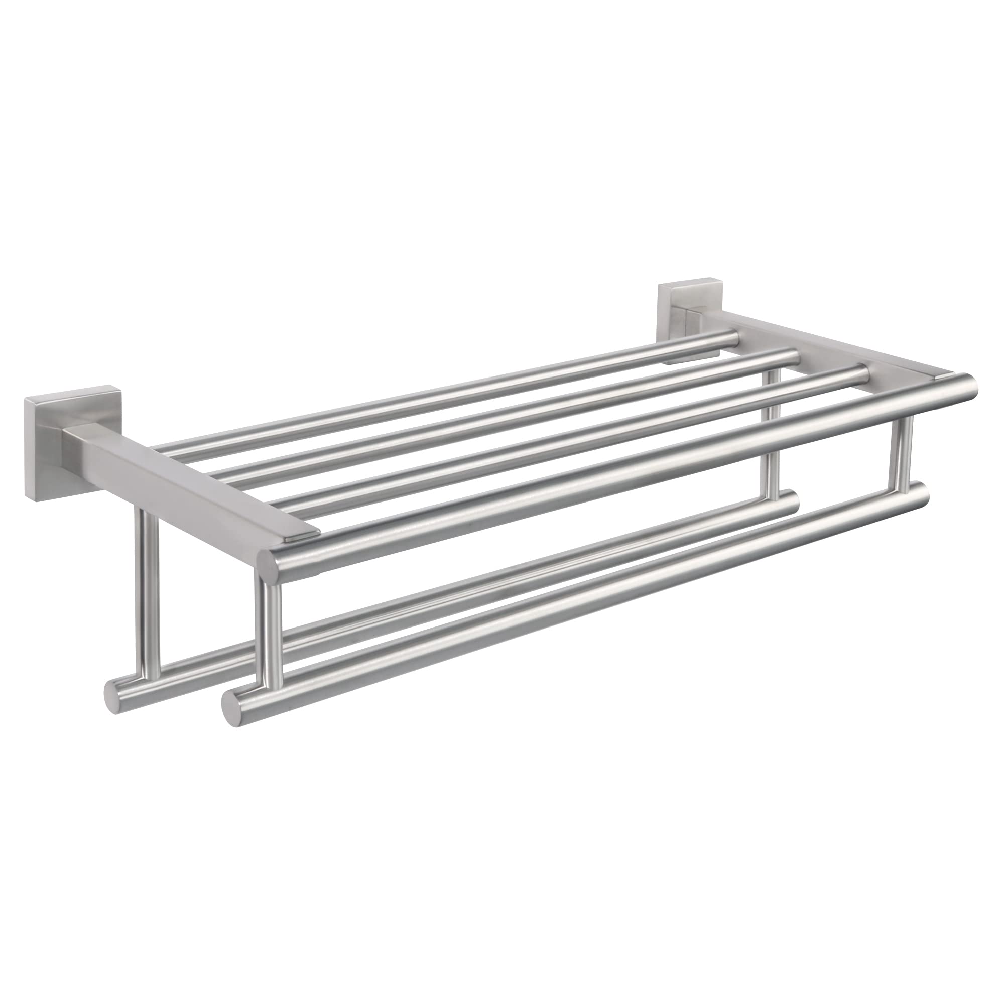 Estante de baño toallero JCAKES de acero 304 con acabado negro mate de alta resistencia