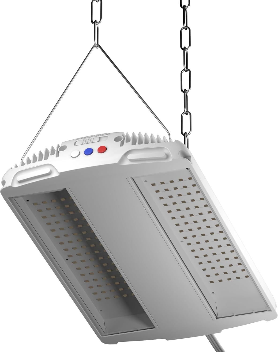 Good Earth Lighting 14-in 1-Light, 78-Watt Selectable Spectrum LED Grow Light, 117 PAR/PPF, Auto On/Off Timer, White