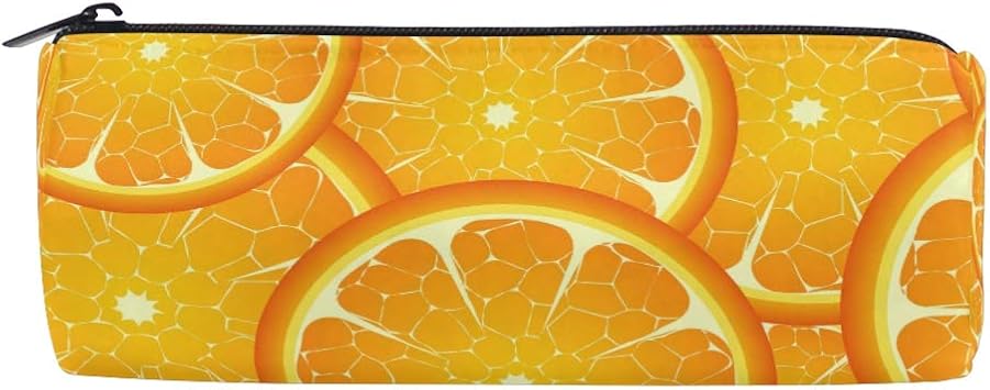 Amazon ユサキ Usaki ペンケース スリム かわいい 筆箱 おしゃれ 高校生 女子 大容量レモン柄 オレンジ 筆箱 おしゃれ 高校生 女子 大容量 ペンケース 文房具 オフィス用品