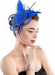 Fascinators for Women Tea Party Hats for Women Fascinator Church Hat with Clip for Cocktail Wedding