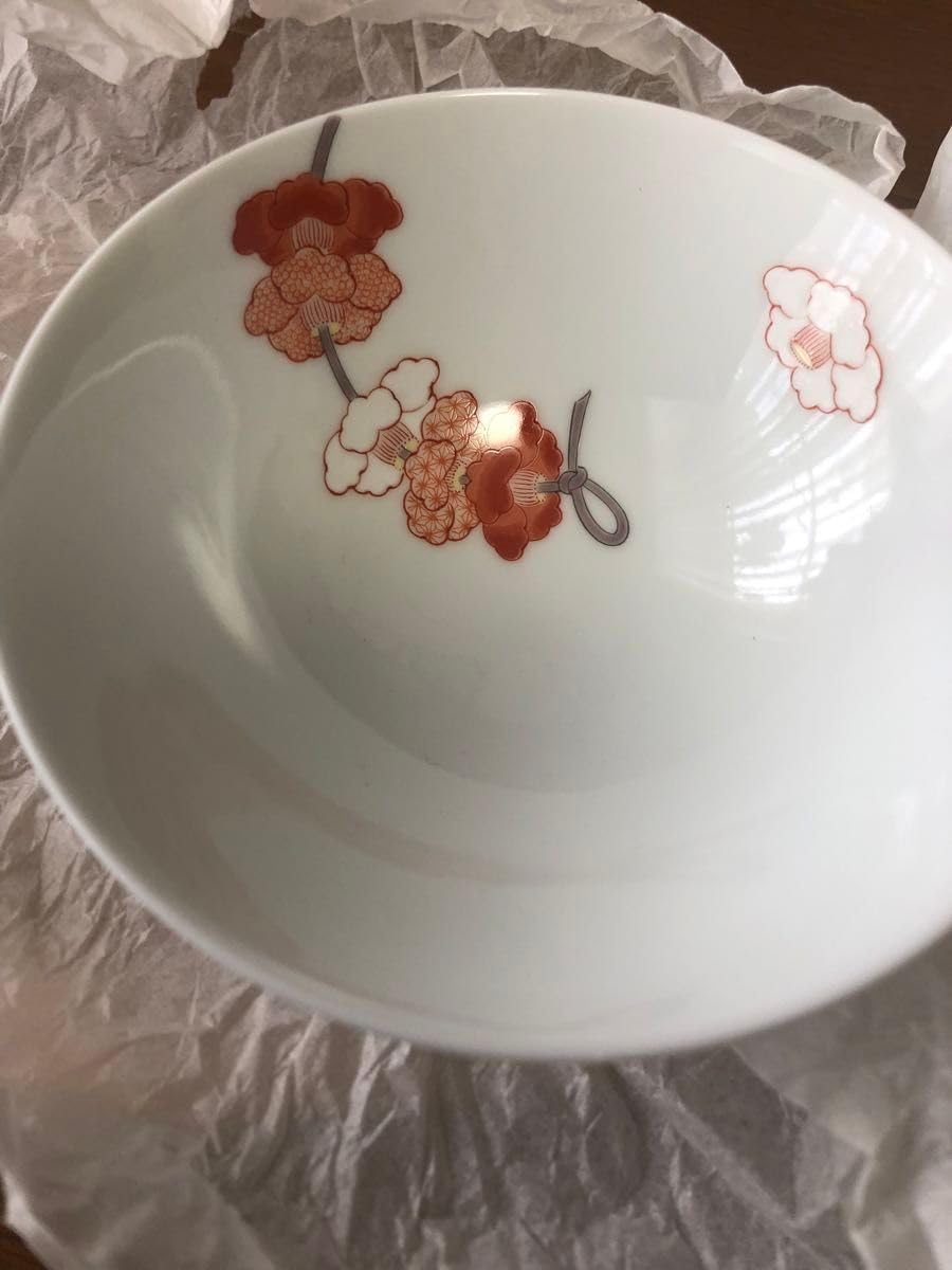 【美品】有田焼　幸楽窯　錦色絵山水　中皿・煮物鉢　5枚セット 美有田焼 幸楽窯 錦色絵山水 中皿・煮物鉢 5枚セット 美