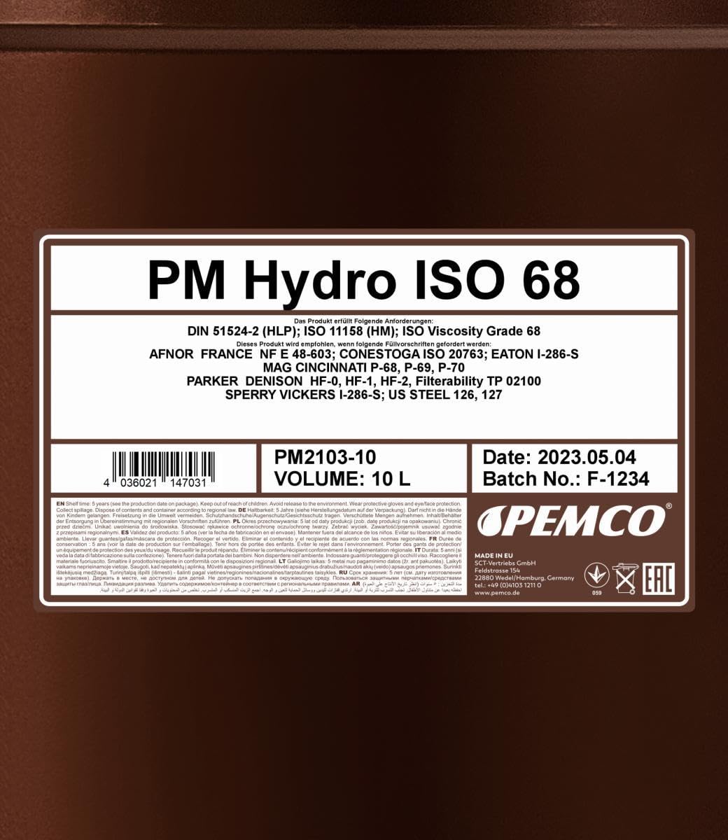 1 x 10L FF Hydro ISO 68/olio idraulico 68 HLP