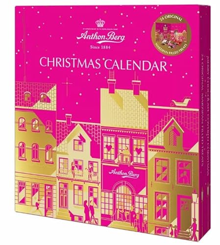 Christmas Advent Calendar 2023 - Christmas Calendar 325g with a Thank You Sticker- Assorted Marzipan 24 Days of Christmas Countdown Calendar