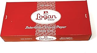 Logan Interfolded Dry Wax Paper Grease Proof Deli Paper 12 Inch x 10 3/4 Inch-, 500 Count (500 Count)