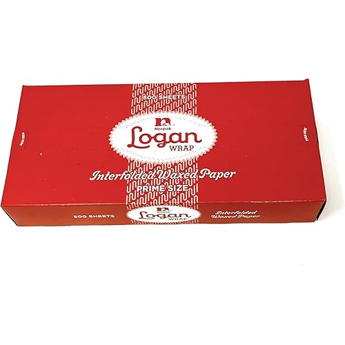 Logan Interfolded Dry Wax Paper Grease Proof Deli Paper 12 Inch x 10 3/4 Inch-, 500 Count (500 Count)
