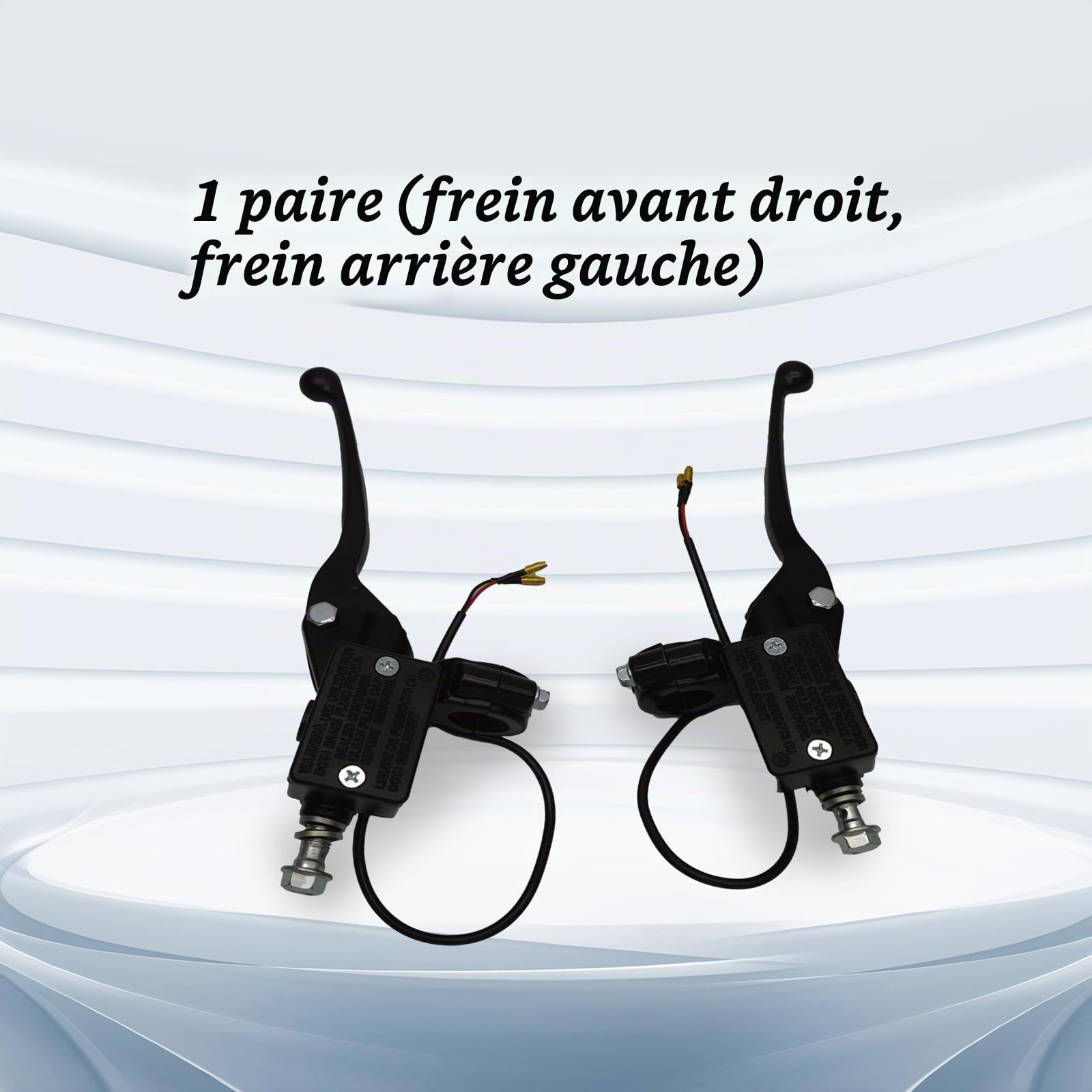 Pompe À Levier Hydraulique avec Maître-Cylindre de Frein de Moto,1 Paire de Levier de Maître-cylindre D'embrayage de Frein 22 Mm Noir pour Gy6 50cc 110cc 125cc 150cc 250cc Scooter