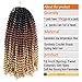 4 Packs 12 Inch Spring Twist Crochet Hair Synthetic Bomb Twist Crochet Braids Fluffy Braiding Hair Extensions (1B/30/27#)