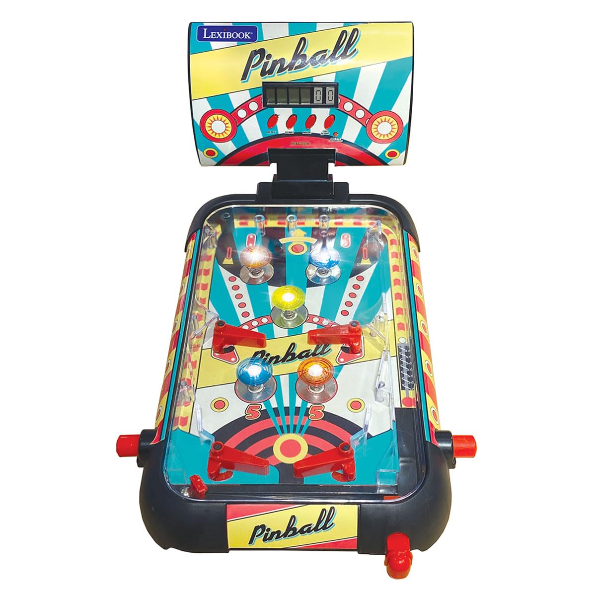 LEXIBOOK, Electronic table pinball, Action and reflex game for children and family LCD screen, light and sound effects, JG610LXB - Image 2