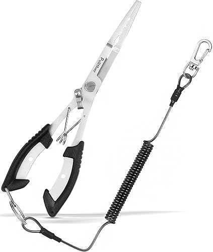 Alicates de pesca de acero inoxidable, Alicates de punta fina para pesca, Alicates de pesca removedor de anzuelos, Kit de alicates de pesca con