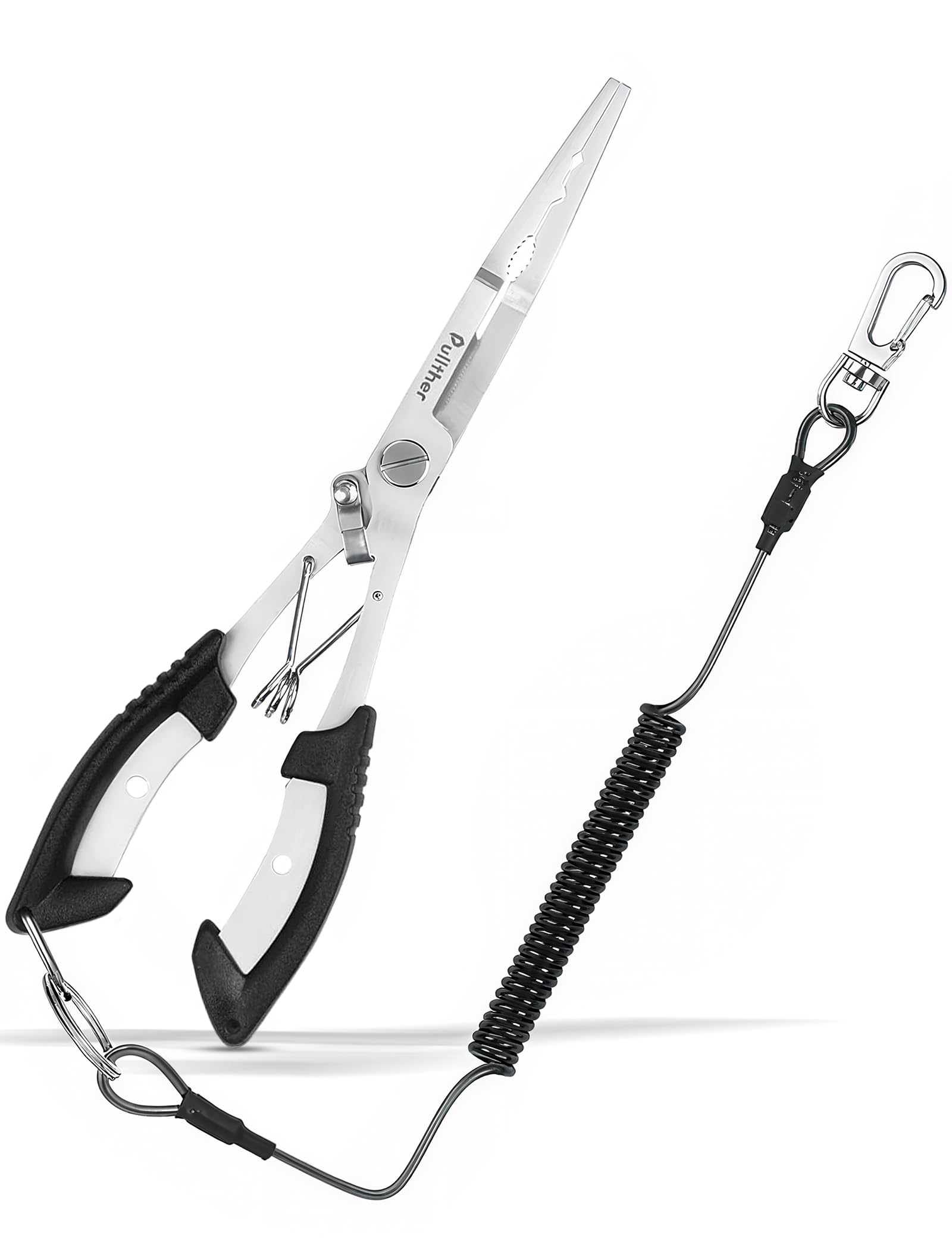 Stainless Steel Fishing Pliers,Needle Nose Pliers Fishing,Fishing Gear Hook Remover with Lanyard,Multitool for Saltwater