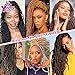 Youngther 18 inch New Faux Locs Crochet Hair Curly 6 Packs New Soft Locs Crochet Hair for Black Women Pre Looped Synthetic Goddess Locs Braiding Hair (18inch 6packs,1B#)