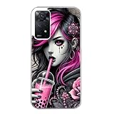 Taperso Coque pour Redmi Note 12 Pro 4G Motif Anime et Gothic Boba