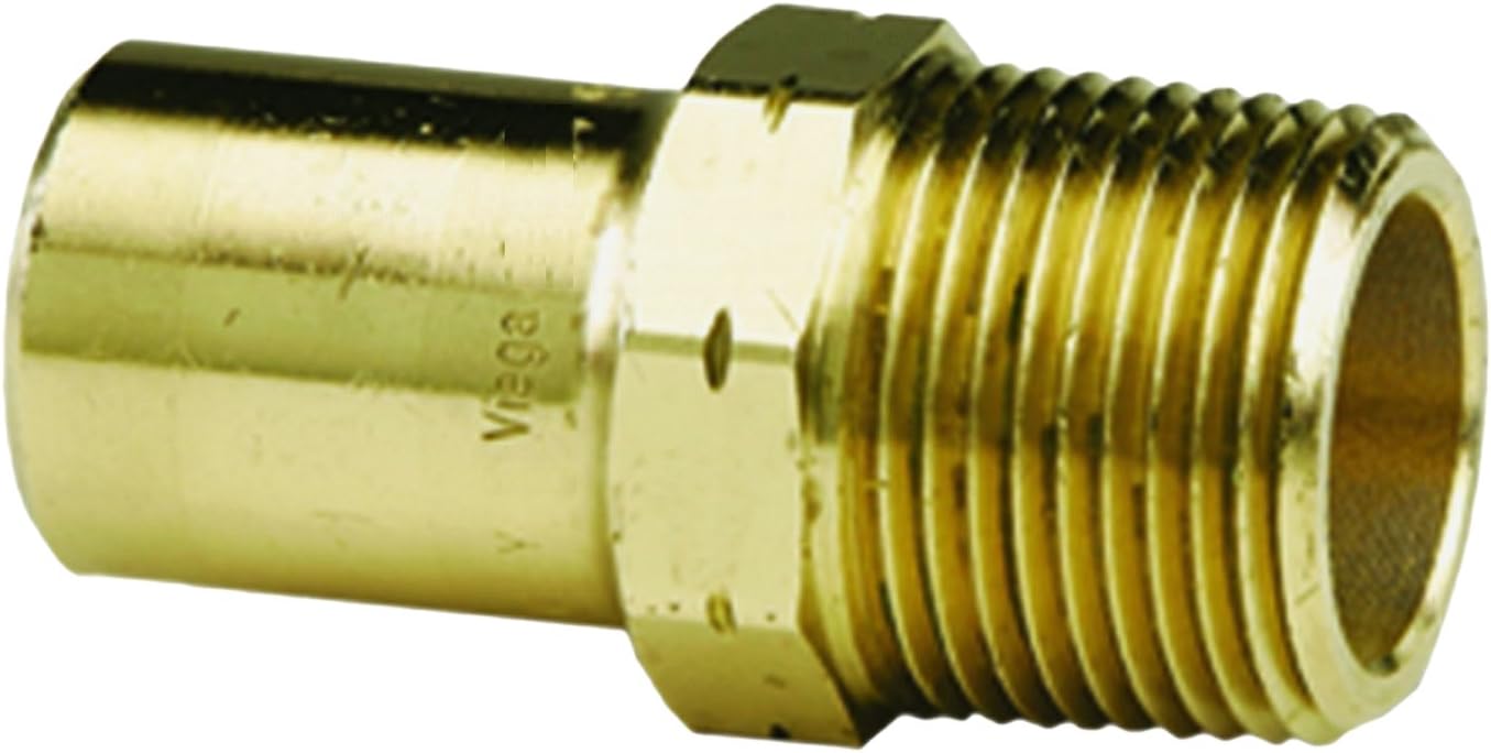 Viega 14553 ProPress Bronze Adapter with Male 1-Inch by 3/4-Inch FTG x Male NPT, 100-Pack
