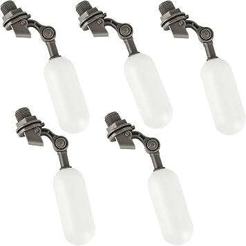 5 pcs 1/2 Inch Float Ball Valve Plastic Water Filter Float Valve with Adjustable Arm for Water Level Fill Control Livestock Water Troughs Aquarium Aquaculture Ponds Pool Hydroponics