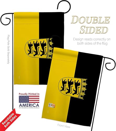 Miniatura 3 de Baden Württemberg Garden Flags Pack Regional Germany States Central Europe Territory Old History Country Particular Area USA Applique Small Gift