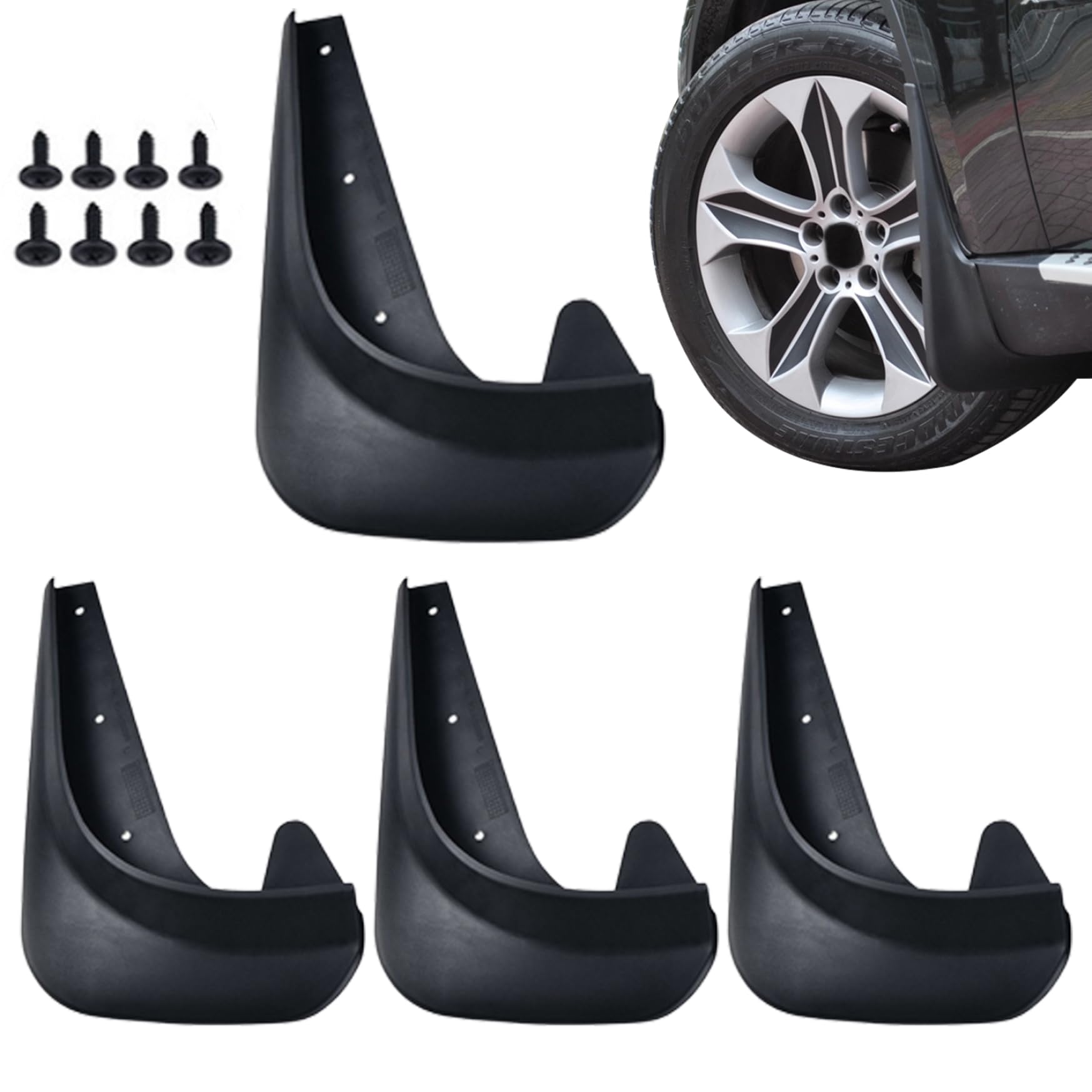 Guardias de salpicaduras universales para coche juego de 4 piezas 8