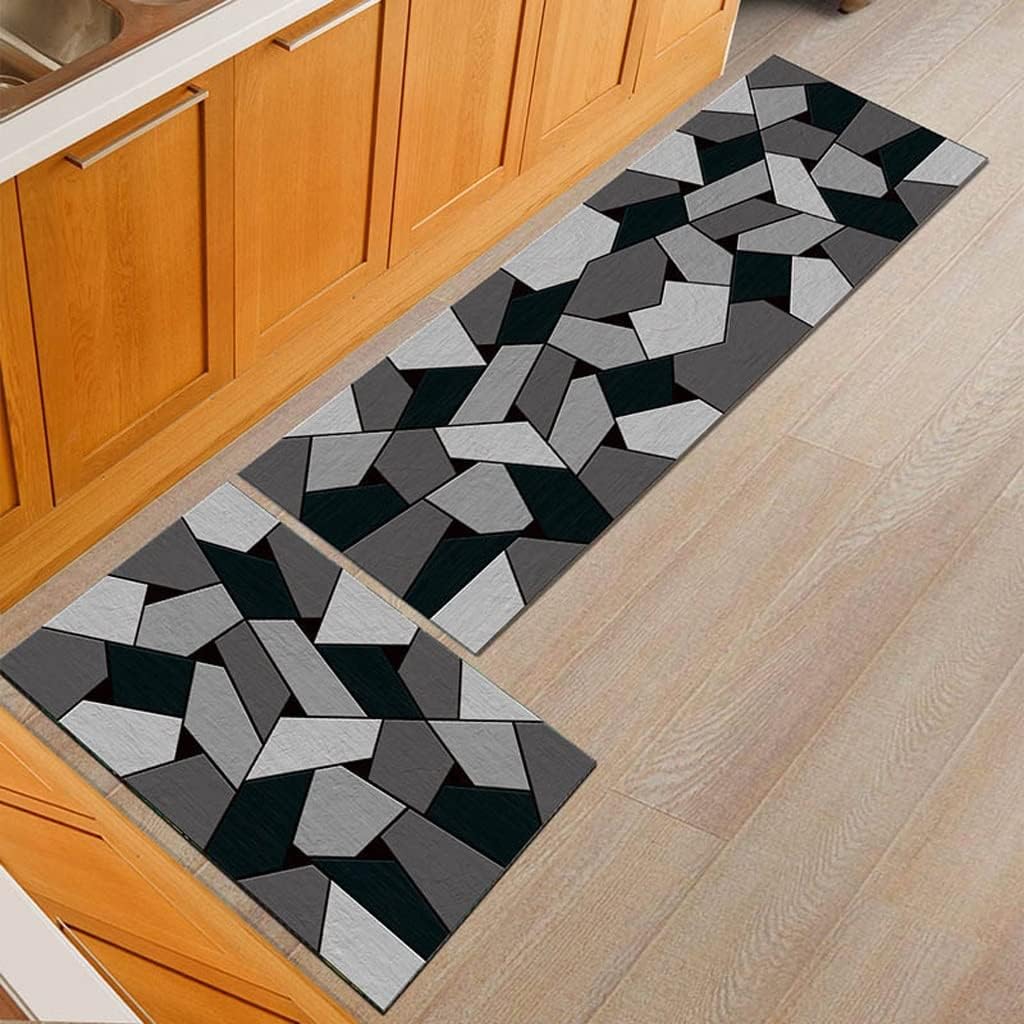 Kitchen Mat Set Anti-Slip Area Rugs for Room Bedroom Balcony Porch Bathroom Bath Carpet Entrance Doormat