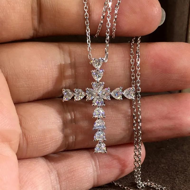 Collier en argent 925 et pendentif en diamant véritable qui résiste au temps sans ternir