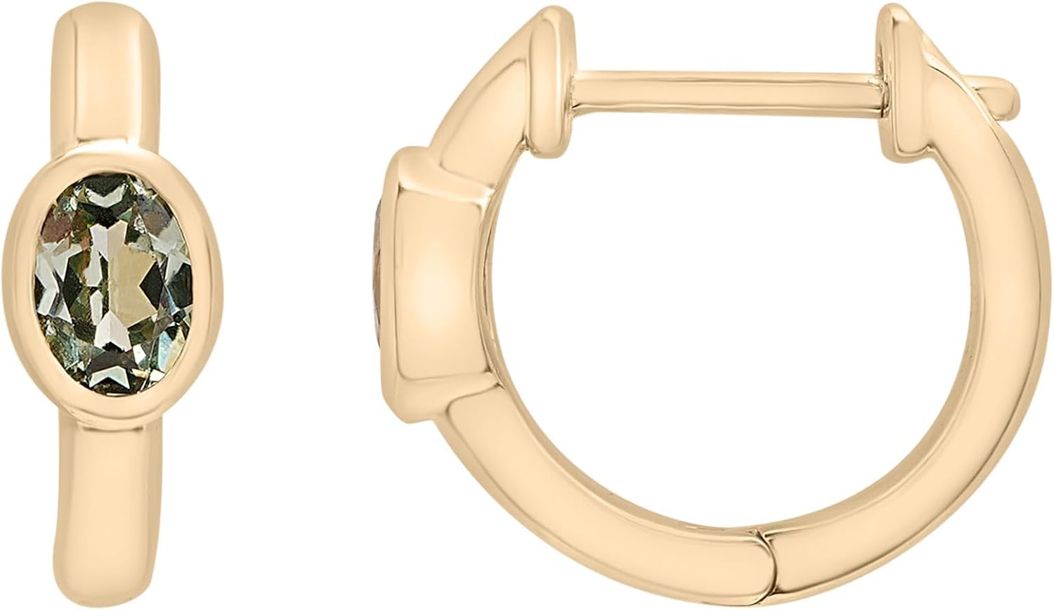 Timeless Love - Sterling Silver Hoop Earring with Yellow Gold Plating