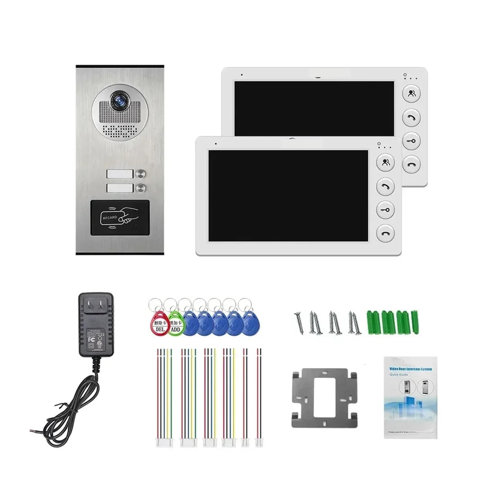 Videocitofono Domestico da 3 unità for Appartamenti Citofono(4 Unit Intercom Set)