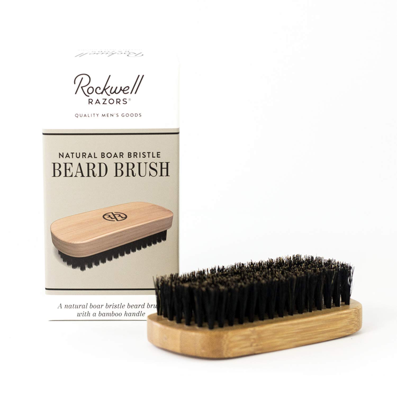 Rockwell Beard Brush With Natural Boar Bristles And Premium Bamboo