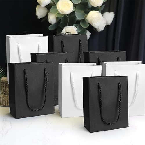 Miniatura 5 de batifine Bolsas de regalo pequeñas, pequeñas bolsas de joyería con asas, pequeñas bolsas de papel a granel para recuerdos de fiesta, regalos de