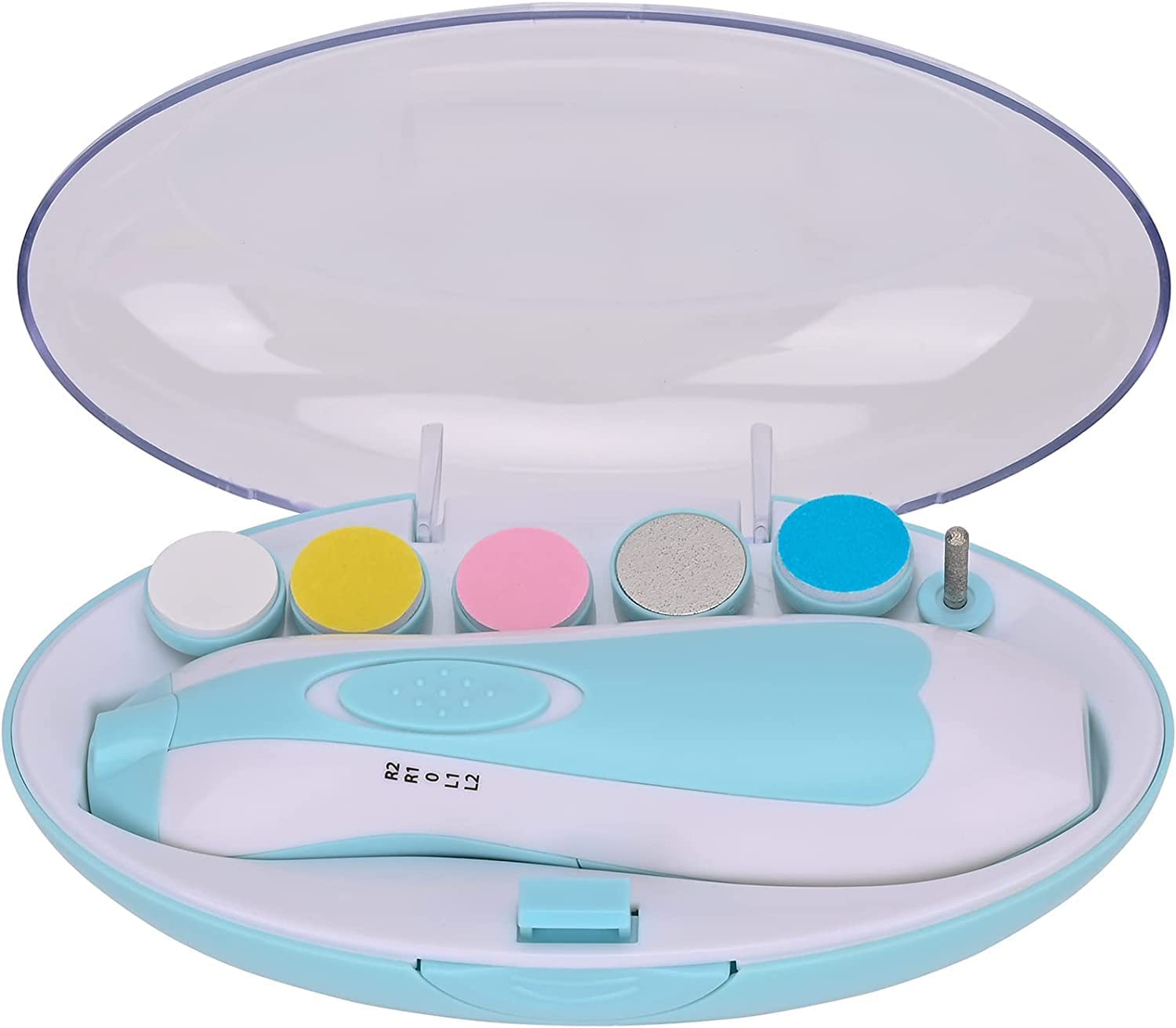 SEASPIRIT Electric Baby Nail Trimmer Filer for New Born and Kids with 6 Grinding Heads Safe Painless Effective-image-19