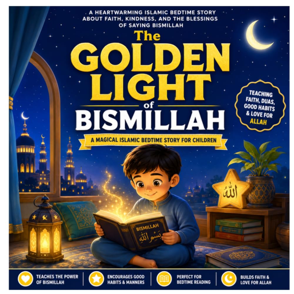 The Golden Light of Bismillah: An Inspiring Islamic Children’s Story About Saying Bismillah Before Every Action and Finding the Light of Allah’s Mercy