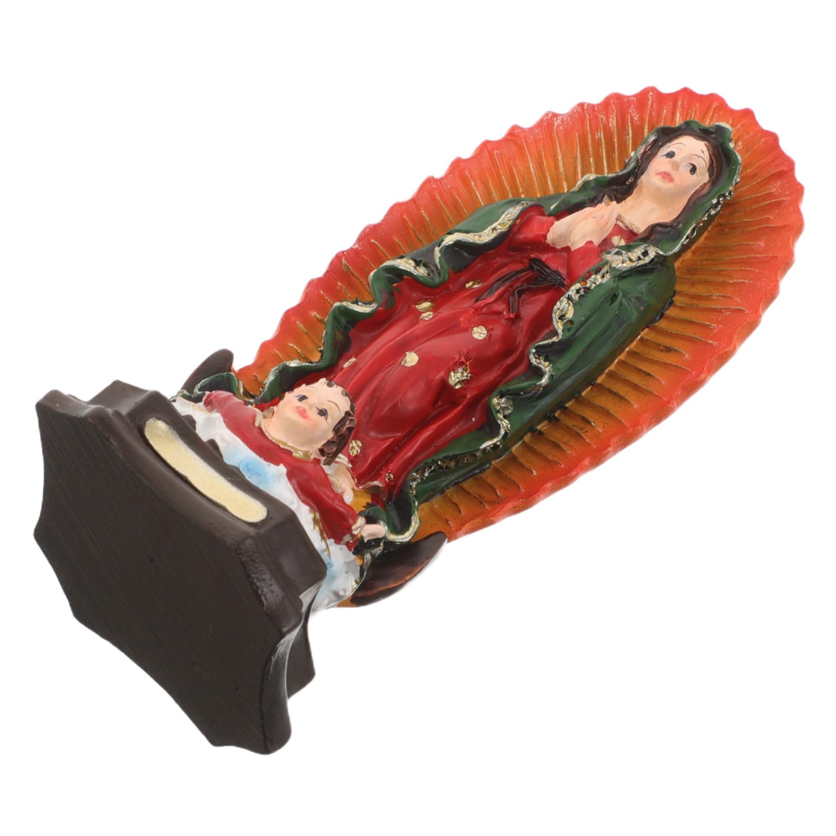 Statue Sainte Vierge résine petite Guadalupe pour décor catholique maison