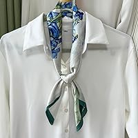 Vista 159 de FONYVE - Pañuelo de satén sedoso de tamaño mediano para mujer, cuadrado, 27.5 x 27.5 pulgadas