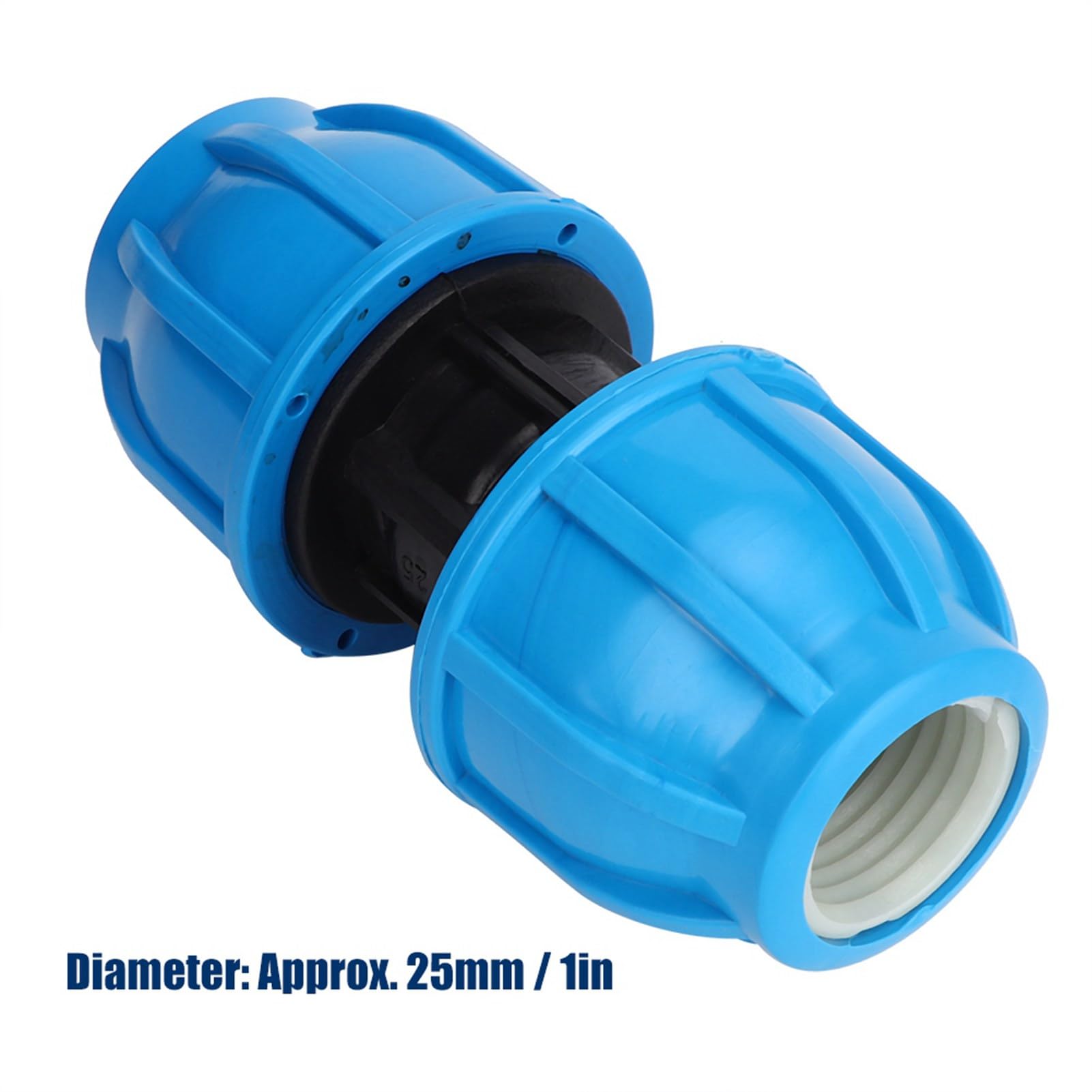 Haosie 4PCS Water Pipe Fitting, 25mm to 25mm Water Pipe Connectors, Straight Pipes Connection Adapter, PE Plastic - Image 2