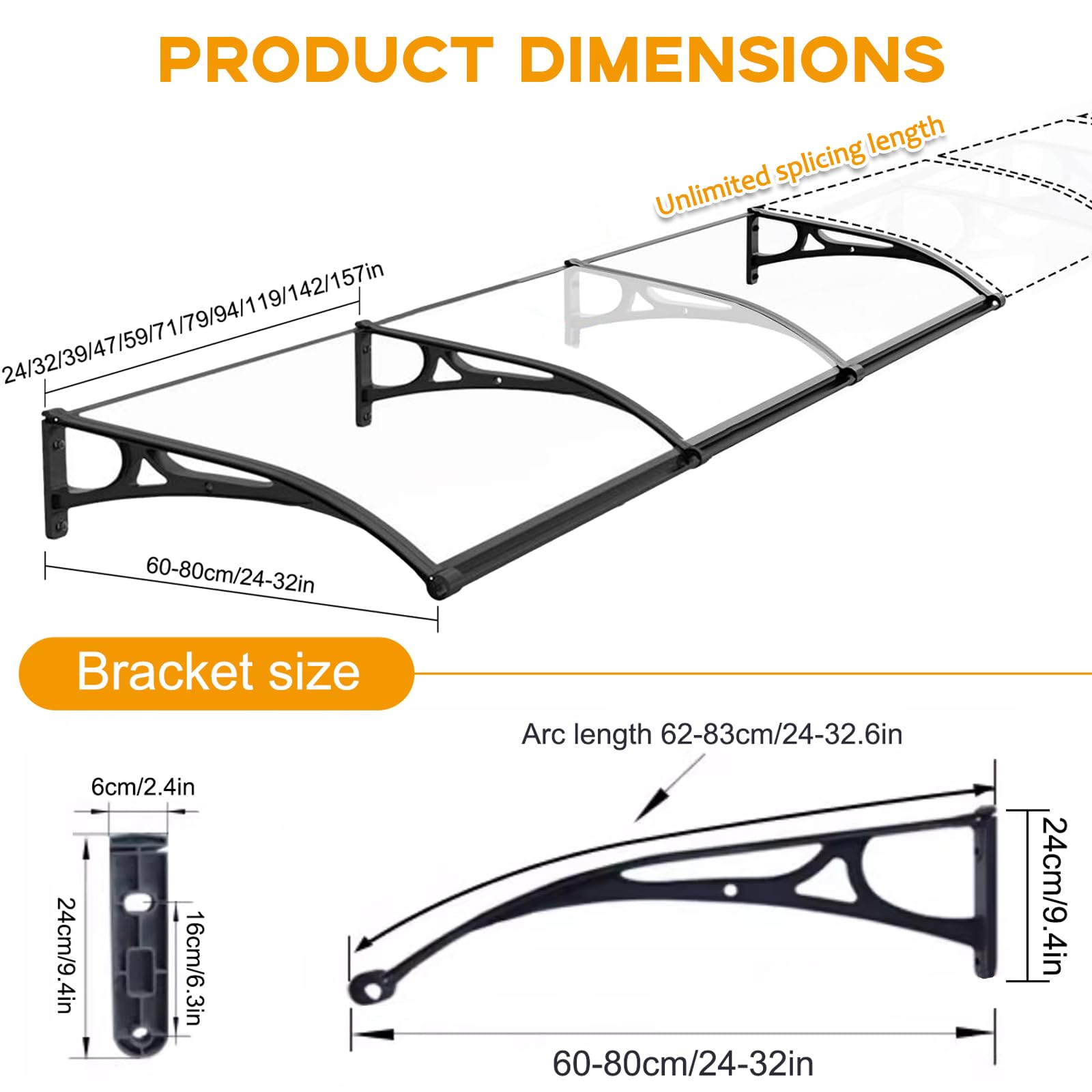 Toldo de aleación de aluminio para patio, protección UV, cubierta de policarbonato para lluvia y sol, resistente a la intemperie