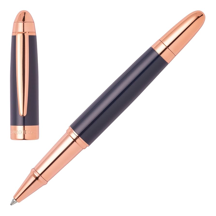 HUGO BOSS ヒューゴボス ハロー ローズゴールド ボールペン Amazon.com: Hugo Boss Rollerball Pen Icon | Black Ink | Gift
