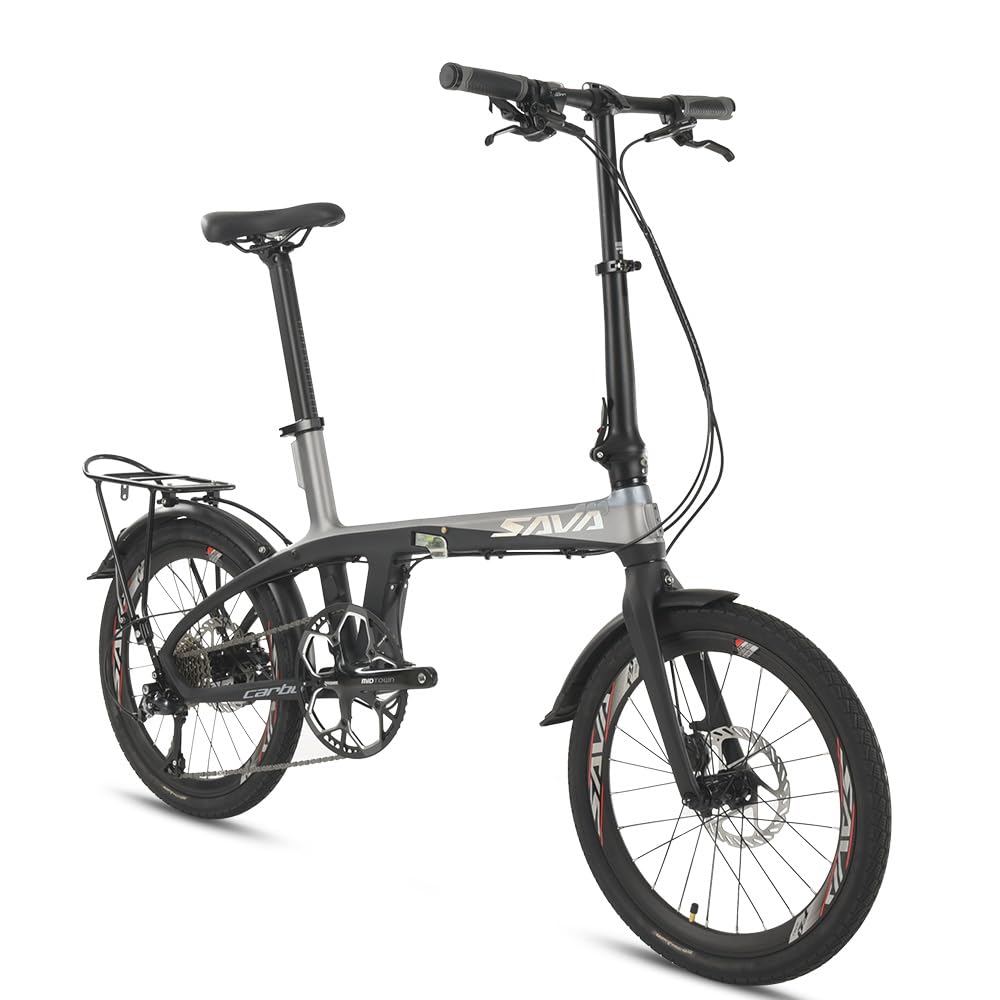 Amazon | SAVADECK Z1 カーボン 折りたたみ自転車 9段変速 20インチ 