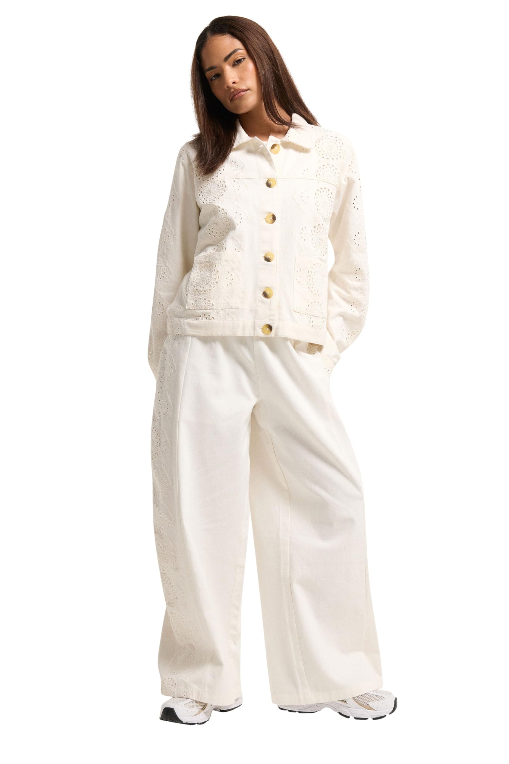 PixieGirl Women's Cotton Jacket - Ivory - Size 16