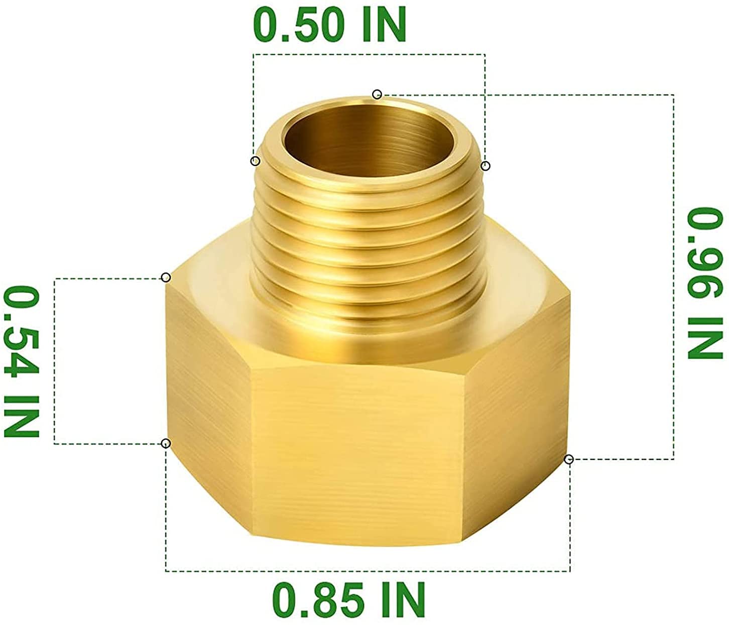 Adaptateur Gaz Laiton 1/2 Vers 1/4 - 2 Pièces | Pour Cuisinière, Camping, Raccordement