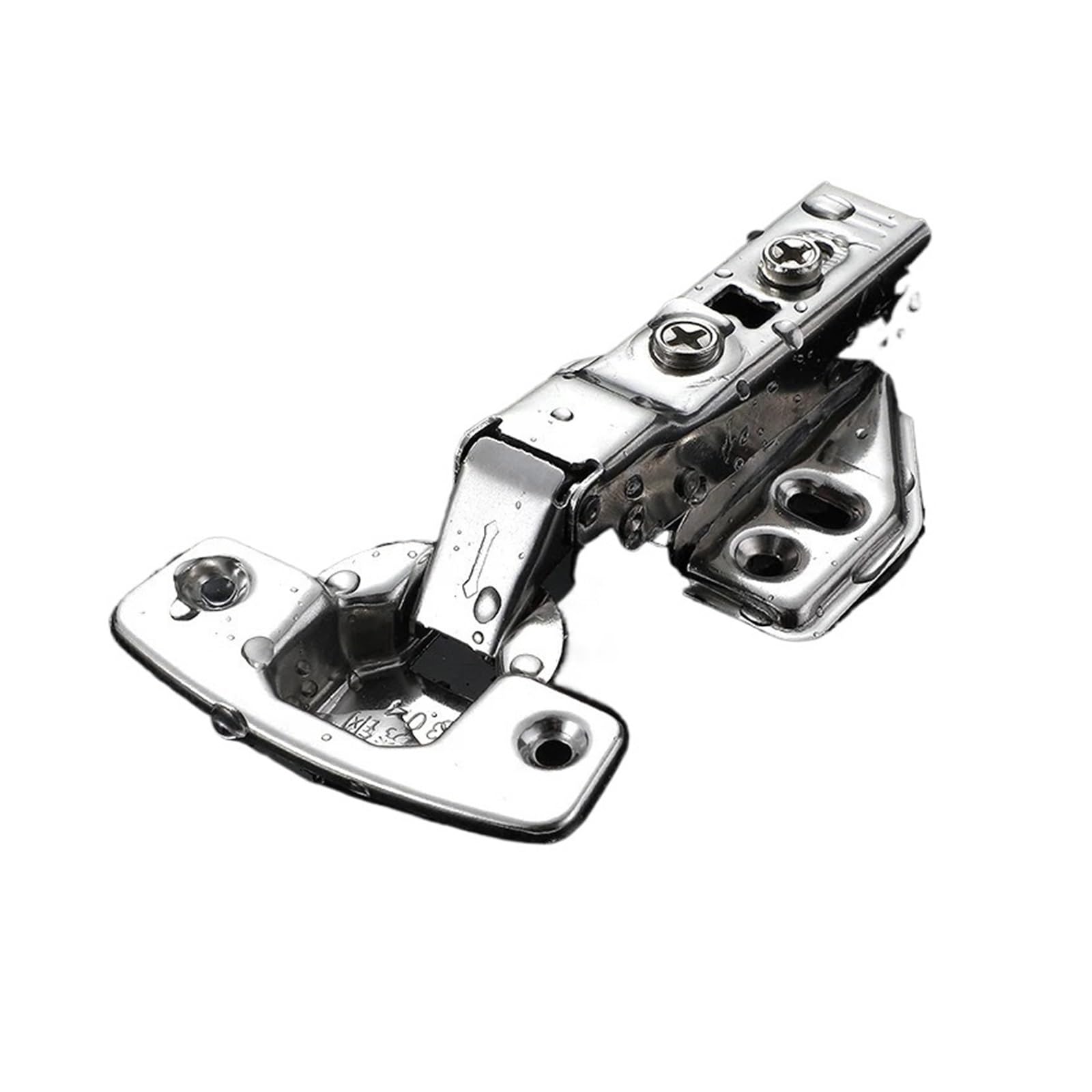 YMUGUEGH 10 Pcs Stainless Steel Hinge Furniture Fittings Thickened hydraulic hinge Damper Buffer Hinges Furniture Hardware Cabinets hinge(Removable-Embed)
