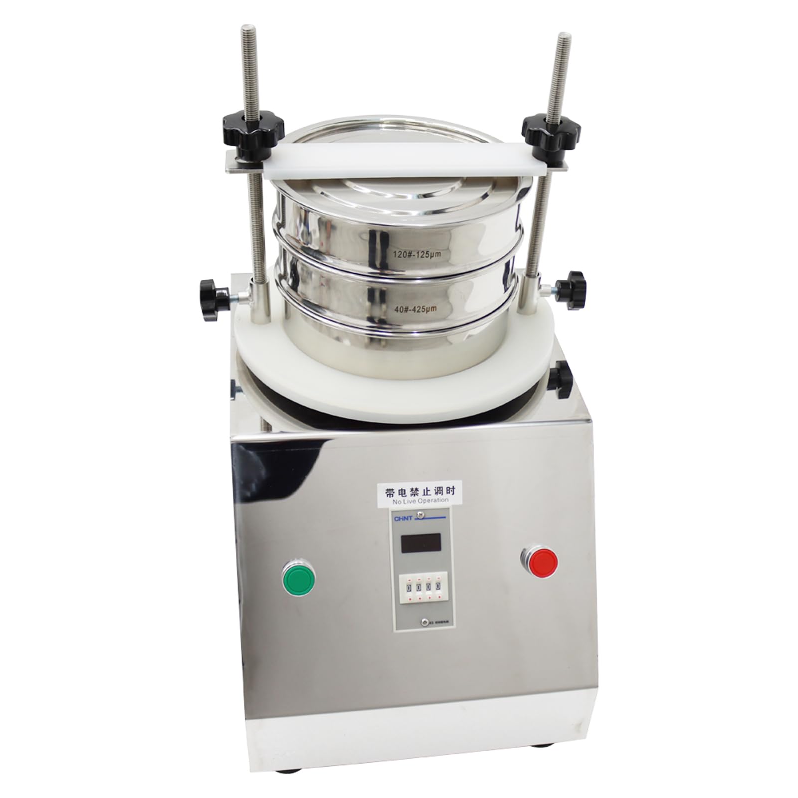 WYDDDARY Electric Powder Vibrating Sieve Stainless Steel Powder Vibrating Screen Sifter Machine ?7.87inch with 40 120 Mesh Screen 220V