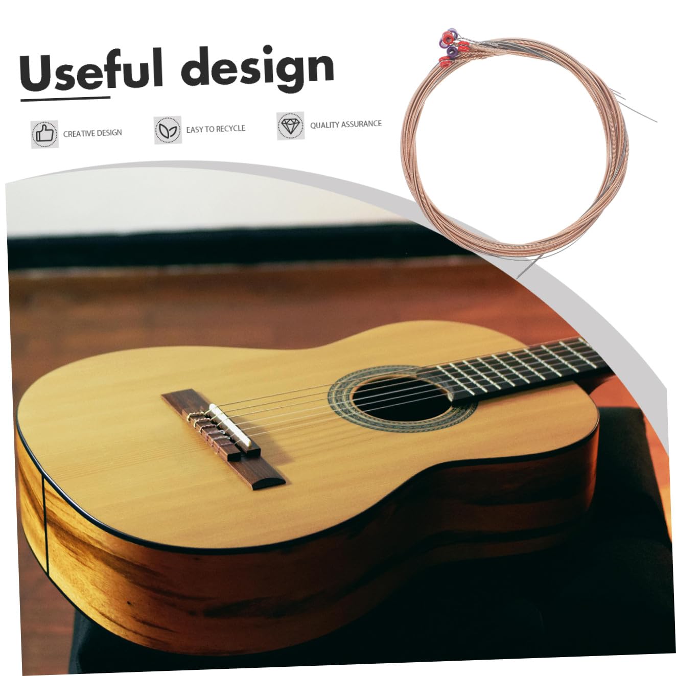 BESTonZON 30piezas Cuerdas De Guitarra De Cuerdas De Folk De Metal y Accesorios Para Músicos