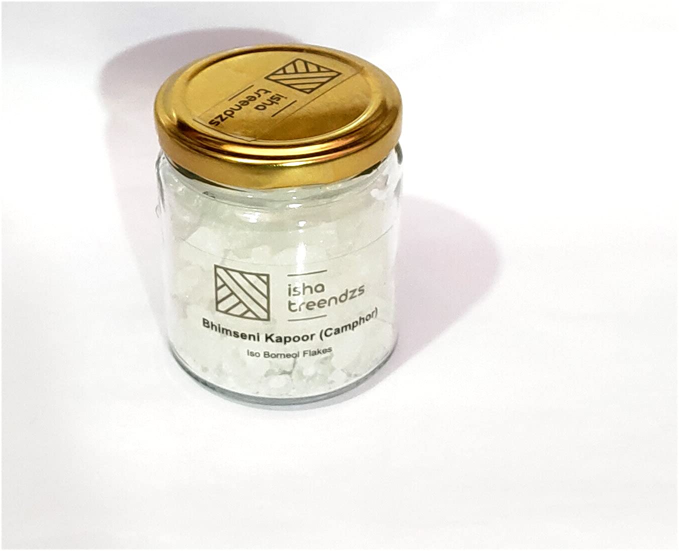 Itisha Treendzs Flakes Desi Baras Kapur | Kapoor for Pooja | Puja Camphor for Meditation Pack of 1 (100 GMS)