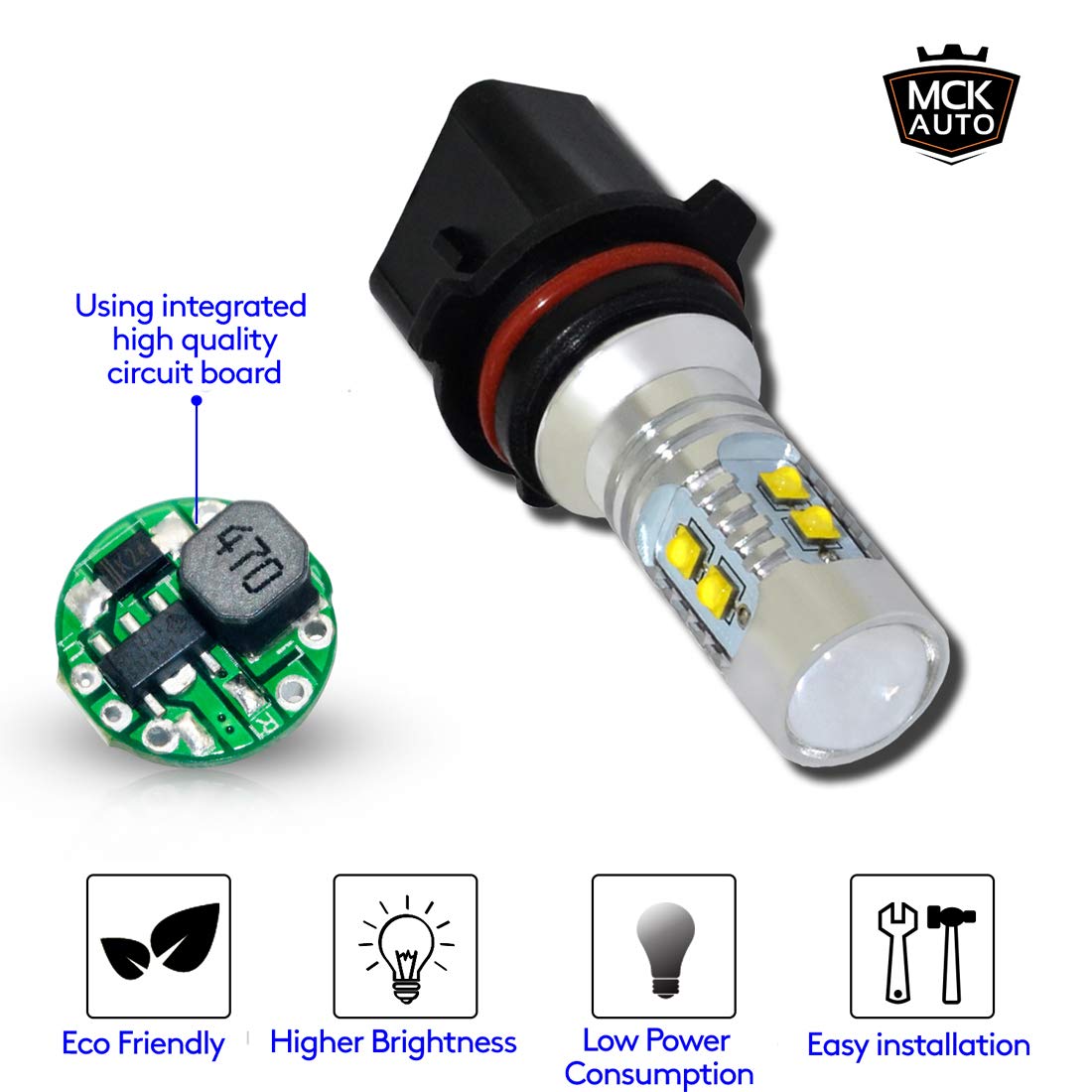 P13W 10SMD LED Canbus przednie żarówki kierunkowskazu światła do jazdy dziennej bardzo jasne i bez błędów kompatybilne z A4 B8 Q5 Mustang – Przekształć swoją jazdę