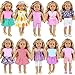 ZITA ELEMENT 10 Sets Ropa Vestidos Fashionista Lindo Accesorios para 40-46cm American 18 Pulgadas Girl Doll y Otras Muñecas 16-18 Pulgadas