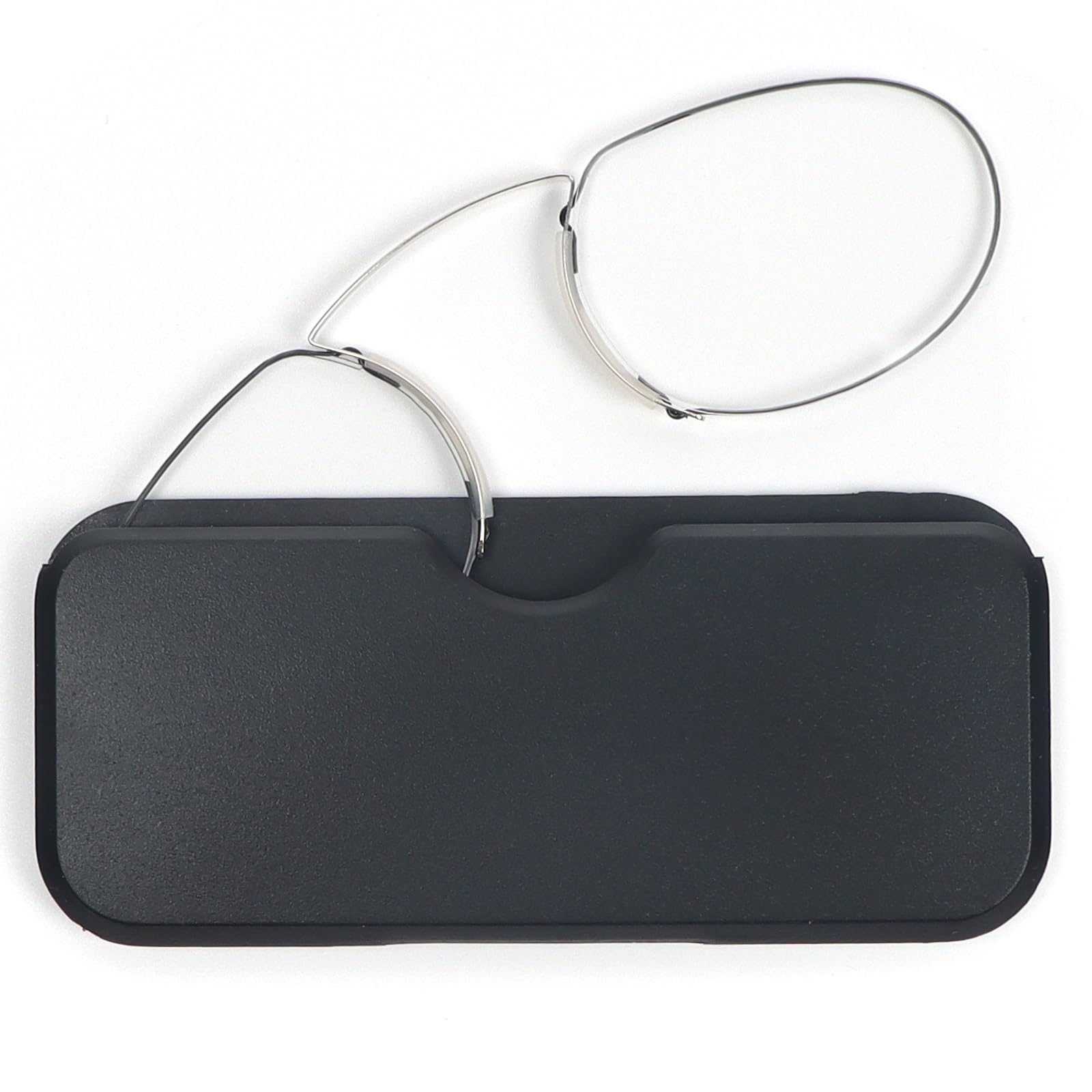 MMOWW Gafas de Lectura con Estuche Compacto Universal para Hombres y Mujeres, Monóculo Ultraligero de Ayuda a la Lectura Mini Clip Nasal Envoltura de Alambre sin Montura