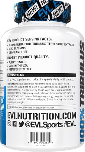 Miniatura 3 de Tribulus Terrestris Puro vigorizante para hombres – Suplemento Tribulus Terrestris para maximizar el rendimiento de testosterona con 90%