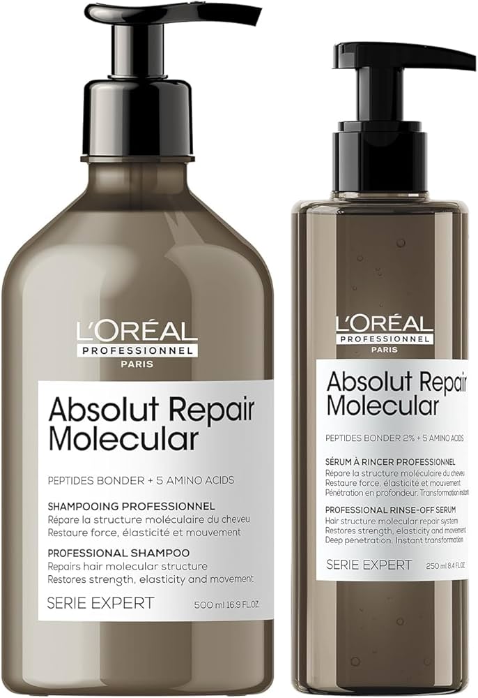 L'OREAL Absolut R Molecular シャンプー 2本 Amazon.com: L'Oréal Professionnel Paris Absolut Repair Molecular