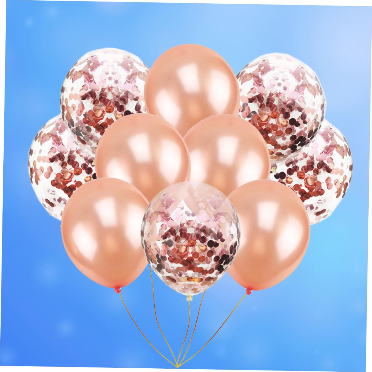 Toyvian 60pezzi Palloncini Trasparenti Con Glitter Oro e Confetti Rosa Per Feste Compleanni e Proposte Romantiche Decorazioni Per Matrimoni e Celebrazioni Speciali