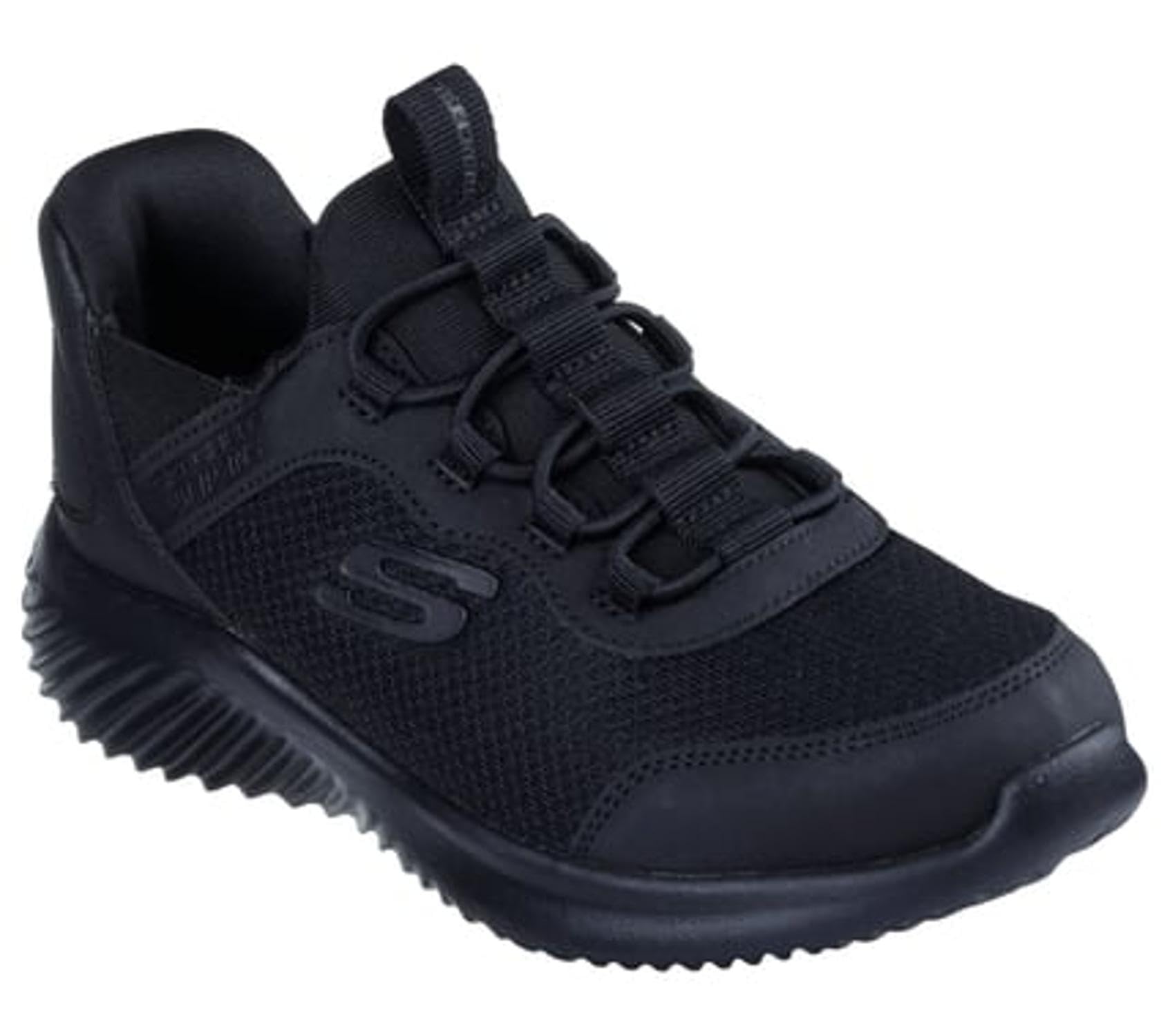 Skechers Boy's Bounder Brisk-Burst Sneaker, Black Synthetic/Black Trim, 13.5 UK Child