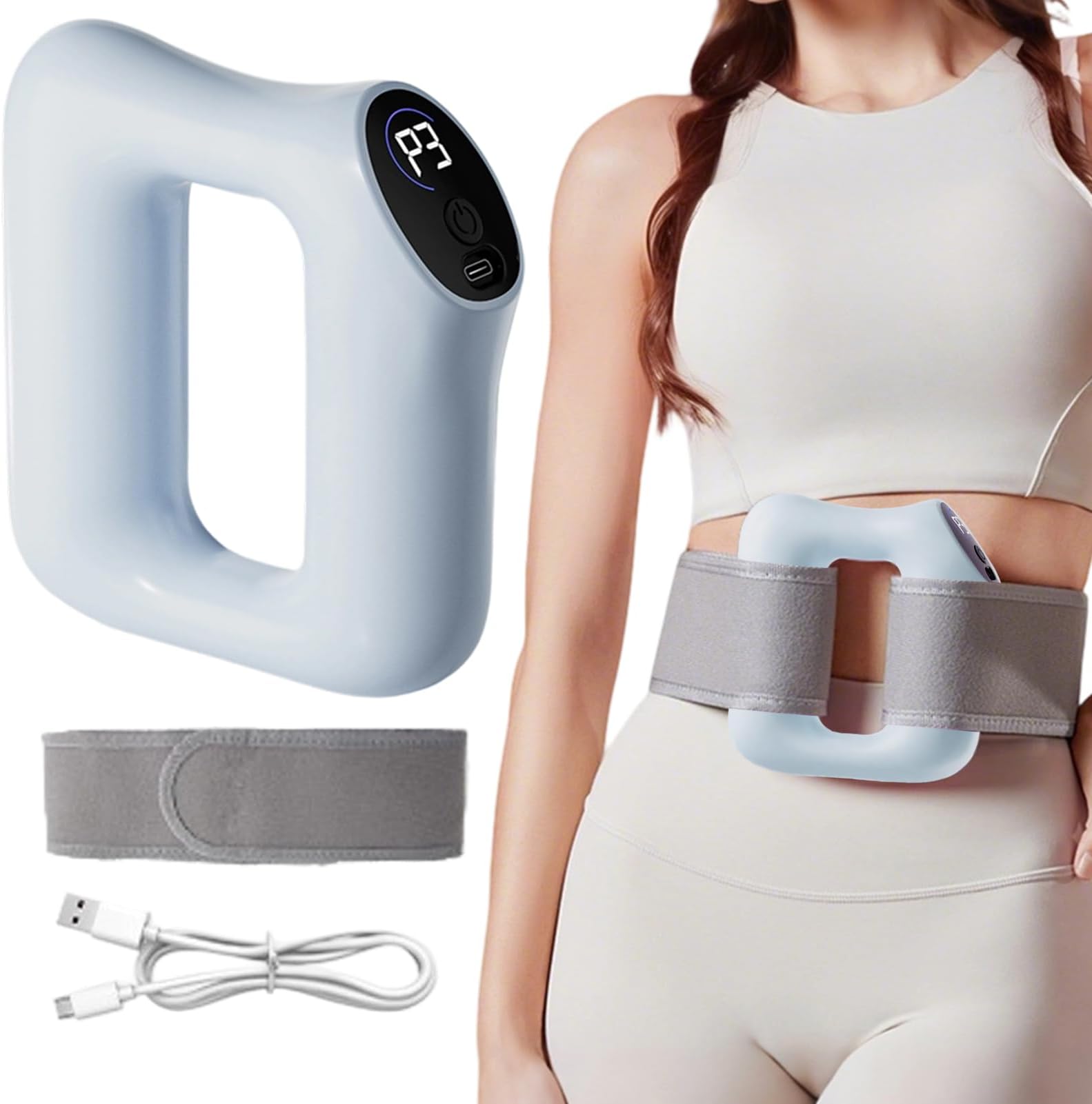 Muscle Massager | Rechargeable Machine for Body Shaping - 3 Modes & 5 Intensities Body Massagers for Muscles | for Arms Thigh Back Waist Home Gym Travel Spa Workout